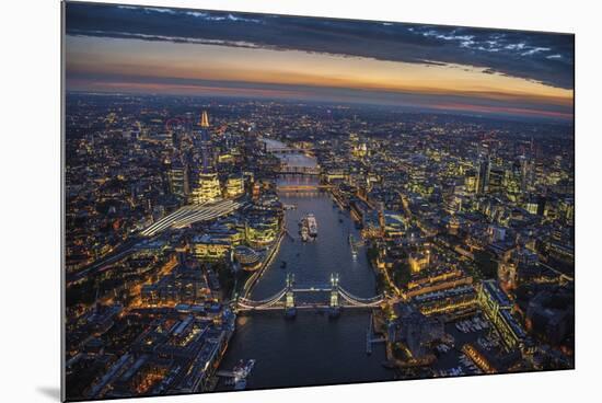 London Vista - The Rush-Jason Hawkes-Mounted Giclee Print
