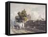 London Wall, London, 1811-George Shepherd-Framed Stretched Canvas