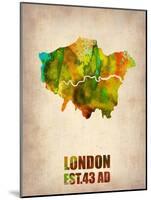 London Watercolor Map 1-NaxArt-Mounted Art Print