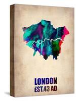 London Watercolor Map 2-NaxArt-Stretched Canvas