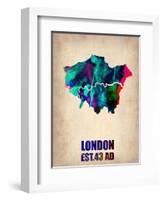 London Watercolor Poster-NaxArt-Framed Art Print