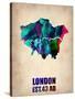 London Watercolor Poster-NaxArt-Stretched Canvas