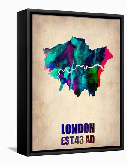 London Watercolor Poster-NaxArt-Framed Stretched Canvas