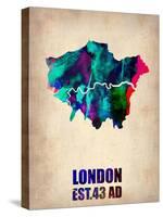 London Watercolor Poster-NaxArt-Stretched Canvas