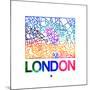 London Watercolor Street Map-NaxArt-Mounted Art Print