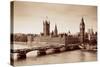 London Westminster with Big Ben and Bridge.-Songquan Deng-Stretched Canvas