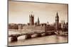 London Westminster with Big Ben and Bridge.-Songquan Deng-Mounted Photographic Print