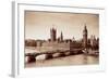 London Westminster with Big Ben and Bridge.-Songquan Deng-Framed Photographic Print