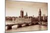 London Westminster with Big Ben and Bridge.-Songquan Deng-Mounted Photographic Print