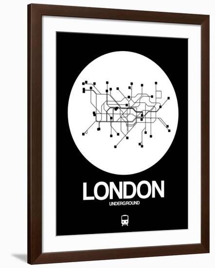 London White Subway Map-NaxArt-Framed Art Print