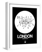 London White Subway Map-NaxArt-Framed Art Print