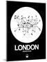 London White Subway Map-NaxArt-Mounted Art Print