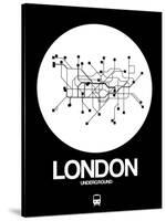 London White Subway Map-NaxArt-Stretched Canvas