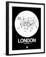 London White Subway Map-NaxArt-Framed Art Print