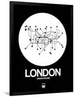 London White Subway Map-NaxArt-Framed Art Print