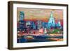 London with St Paul Cathedral at Dusk-Markus Bleichner-Framed Art Print