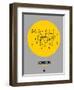 London Yellow Subway Map-NaxArt-Framed Art Print