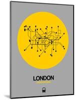 London Yellow Subway Map-NaxArt-Mounted Art Print