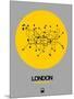 London Yellow Subway Map-NaxArt-Mounted Art Print