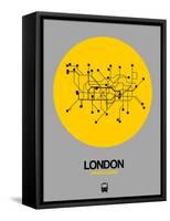 London Yellow Subway Map-NaxArt-Framed Stretched Canvas