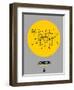 London Yellow Subway Map-NaxArt-Framed Art Print