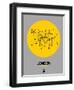 London Yellow Subway Map-NaxArt-Framed Art Print