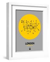 London Yellow Subway Map-NaxArt-Framed Art Print