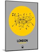 London Yellow Subway Map-NaxArt-Mounted Art Print