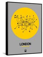 London Yellow Subway Map-NaxArt-Framed Stretched Canvas