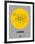 London Yellow Subway Map-NaxArt-Framed Art Print