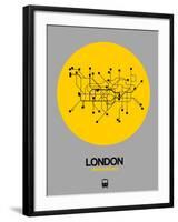 London Yellow Subway Map-NaxArt-Framed Art Print