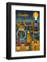 London-Lantern Press-Framed Art Print