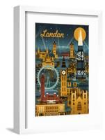 London-Lantern Press-Framed Art Print