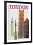 London-David Klein-Framed Art Print