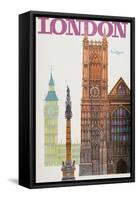 London-David Klein-Framed Stretched Canvas