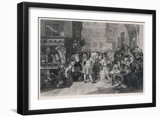 Londoners Excited by the South Sea Bubble-J. Carter-Framed Art Print