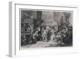 Londoners Excited by the South Sea Bubble-J. Carter-Framed Art Print