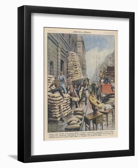 Londoners Prepare Blitz-Achille Beltrame-Framed Art Print