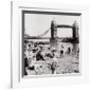 Londoners Relax on Tower Beach, c.1952-Henry Grant-Framed Art Print