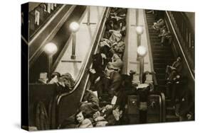 Londoners Seek Shelter from the Bombs in the Underground, 1940-English Photographer-Stretched Canvas