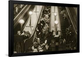 Londoners Seek Shelter from the Bombs in the Underground, 1940-English Photographer-Framed Giclee Print