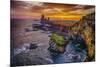 Londrangar Sea Stacks and the Thufubjarg Cliffs. Iceland-Ragnar Th Sigurdsson-Mounted Photographic Print