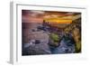 Londrangar Sea Stacks and the Thufubjarg Cliffs. Iceland-Ragnar Th Sigurdsson-Framed Photographic Print