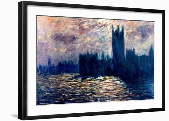 Londres de Parlement-Claude Monet-Framed Art Print