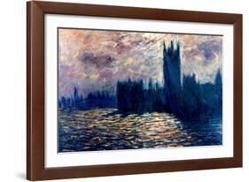 Londres de Parlement-Claude Monet-Framed Art Print