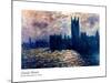 Londres de Parlement-Claude Monet-Mounted Art Print