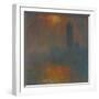 Londres, le Parlement, trouee de soleil London, Parliament, sun breaking through the clouds.-Claude Monet-Framed Giclee Print