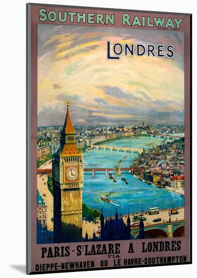 Londres, SR, c.1923-1947-null-Mounted Art Print