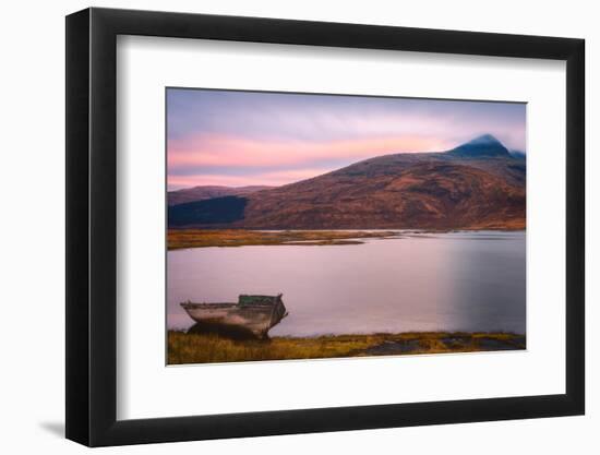 Lone boat on the Isle of Mull, Inner Hebrides, Scotland, United Kingdom, Europe-Karen Deakin-Framed Photographic Print