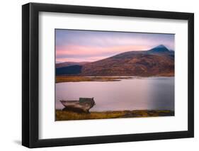 Lone boat on the Isle of Mull, Inner Hebrides, Scotland, United Kingdom, Europe-Karen Deakin-Framed Photographic Print